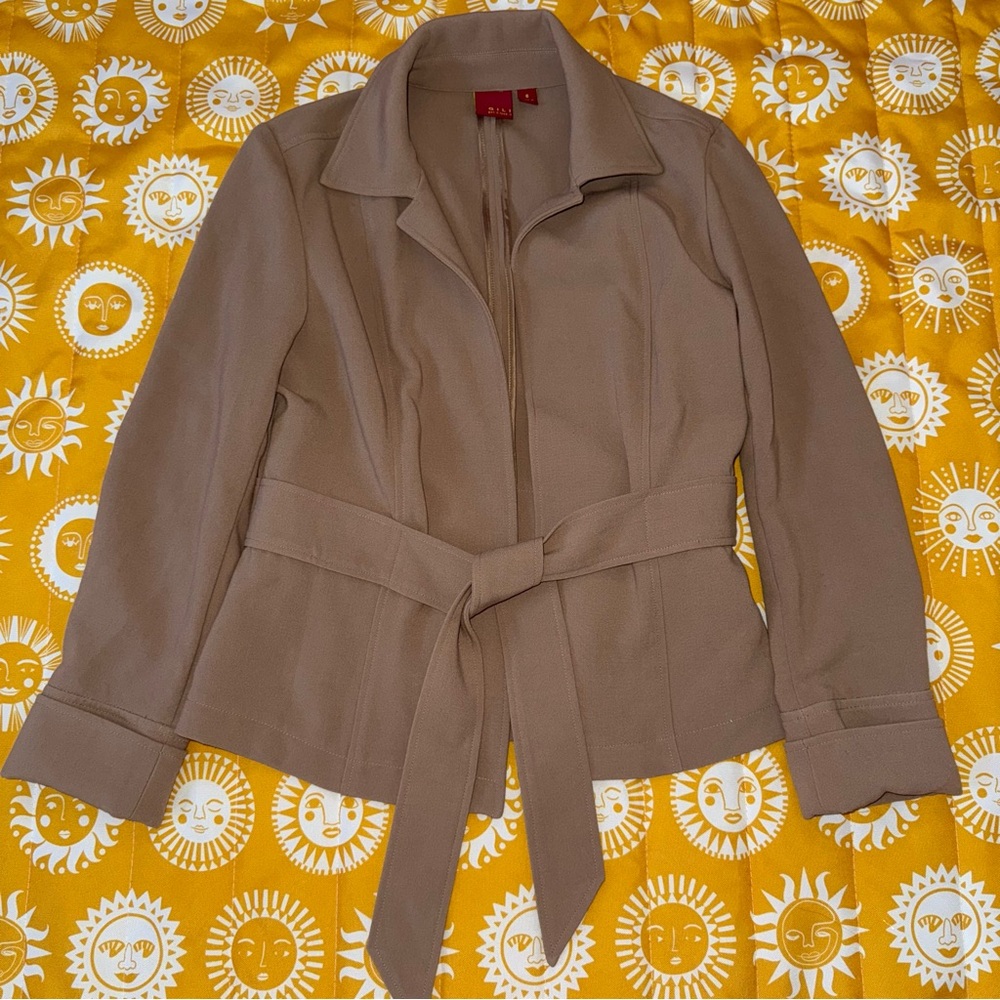 Women's Tan Belted Jacket